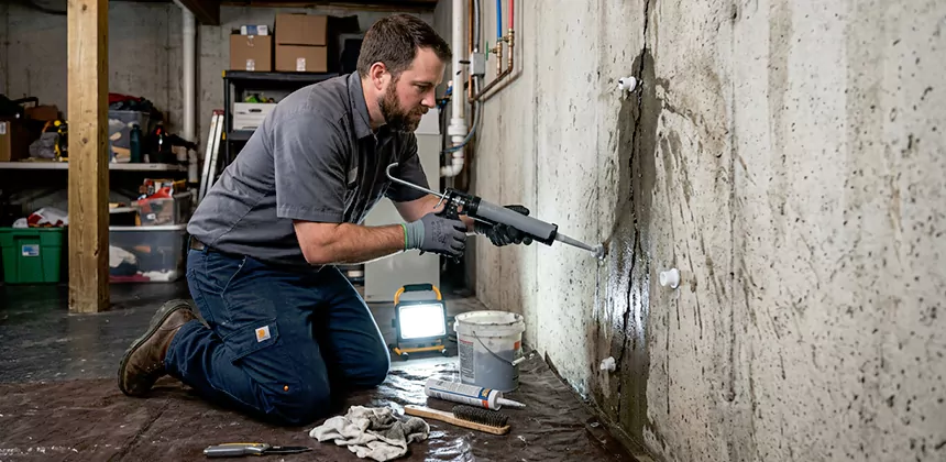 Basement Leak Repair From Inside in Goodyear